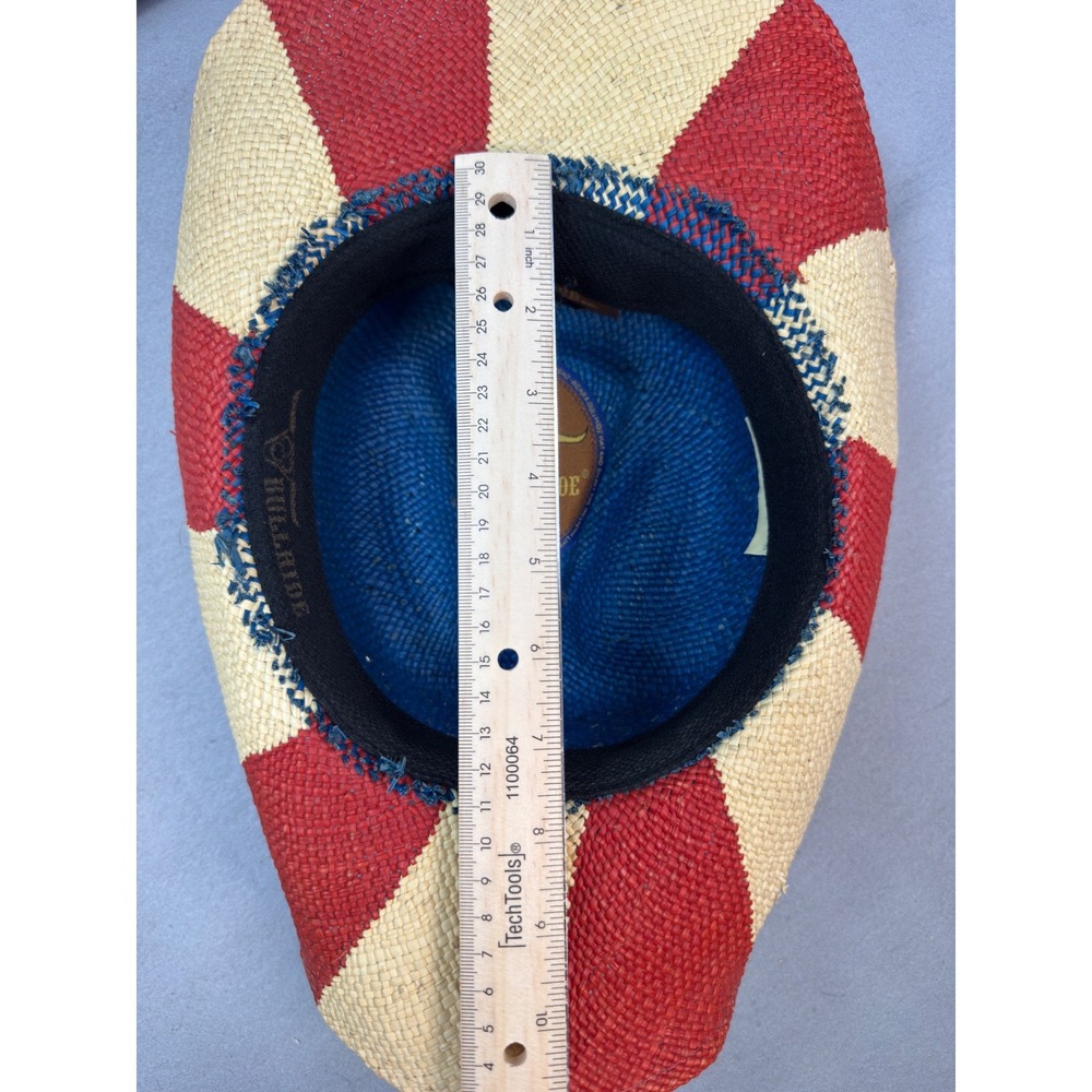 Western Bullhide The Patriot Cowboy Hat Medium Red Blue Straw Stars Stripes Flag - Picture 10 of 11